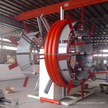 16-110mm three station HDPE pipe winder coiler machine